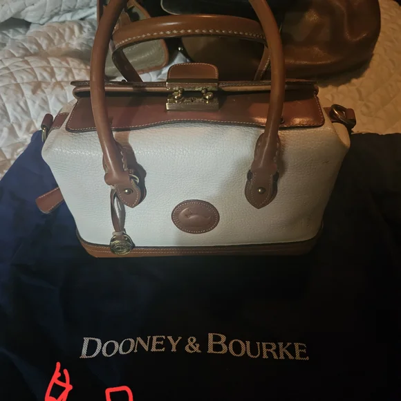 Dooney & Bourke Tan Leather Satchel - Picture 3 of 11